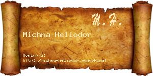 Michna Heliodor névjegykártya